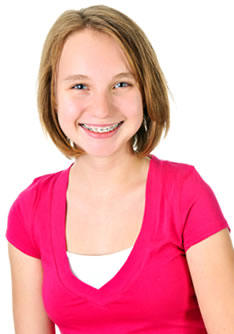 smiling with braces